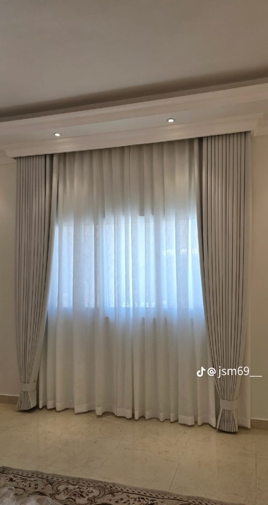 Grand Double-Height 6m High-Ceiling Window Drapes