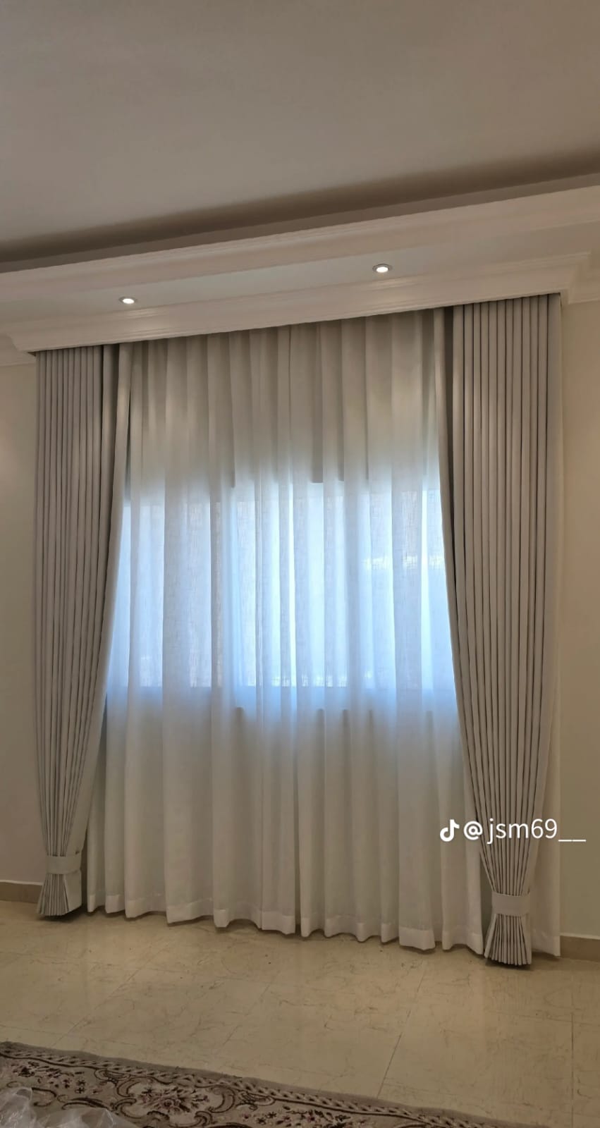 Warm Champagne Ripplefold Wave Curtains with Deep Folds