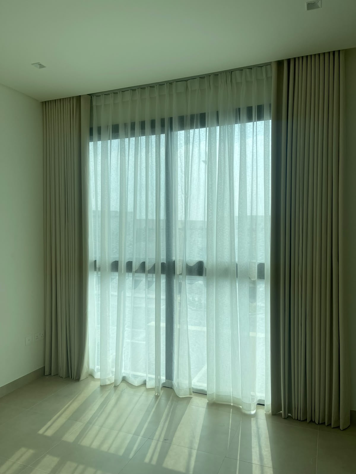 Double-Height Villa Window Sheer Drapery with 6m Drop