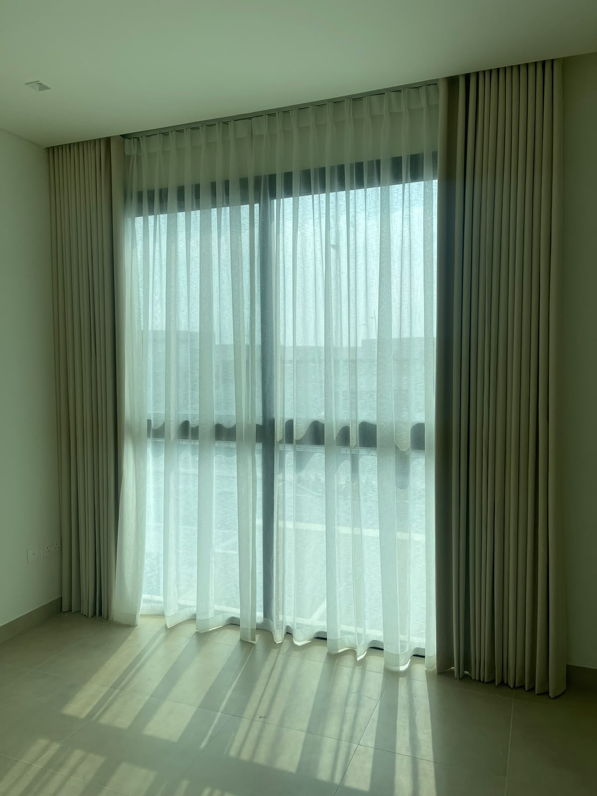 Luminous Sheer Voile Curtains with Consistent S-Folds
